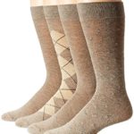 Dockers Men’s 4 Pack Argyle Dress, Light Brown Heather Assorted, 10-13 Sock/6-12 Shoe