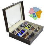3 Gifts for Free Eyeglass Storage Boxes Sunglass Box Holder Brown Jewelry Organizer