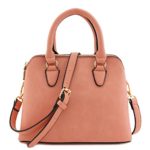 Classic Double Zip Top Handle Satchel Bag
