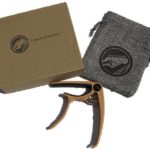 Acoustic Electric Guitar Capo (Metal) Universal 6-String and Classical Accessory | Mandolin, Bass, Ukulele | Dual-Sided Neck Padding | Black, Light Brown, Dark Brown, Silver (Cedar)