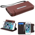 Asmyna MyJacket Wallet for iPhone 5s – Retail Packaging – Brown