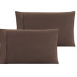 QUEEN size Solid CHOCOLATE BROWN Pillow Cases 1500 Thread Count Egyptian Quality 2 piece set, Silky Soft & Wrinkle Free
