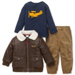 Little Me Baby Boys’ 3 Piece Jacket and Pant Set, Aviator, 18M