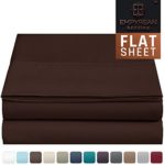 Premium Flat Sheet – Luxurious & Soft Full Size Linen Flat Chocolate Dark Brown Sheets – Hotel Quality Brushed Microfiber (Single) Flat Bed Sheet Hypoallergenic Bedroom Essentials By Empyrean Bedding