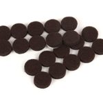 Slipstick CB012 Premium inch Felt Furniture Pads with Extra Strength Self Stick Adhesive (20 Floor Protectors) Protects All Hard Surfaces, 3/4″ Round, Dark Brown