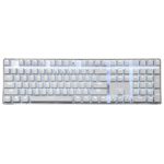 Mechanical Keyboard Gaming Keyboard Brown Switch 100% Full Size 108 keys GATERON switch with White Backlight Case White Magicforce by Qisan