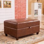 VisionXPro, Inc. Classic Storage Bench Ottoman Light Brown