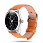 20mm Watch Band Short, Fullmosa Genuine Leather Replacement Strap Compatible with Samsung Gear S2 Moto 360 2nd Gen with Metal Clasp, Short Version Light Brown