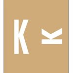 Smead AlphaZ ACCS Color-Coded Alphabetic Label, K, Light Brown, 100 labels per Pack (67181)