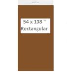 Solid Color Disposable Plastic Tablecloths/Table Covers, Rectangular, Multi-Packs (4, Light Chocolate Brown)