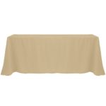 Ultimate Textile 90 x 132 Inch Rectangular Polyester Linen Tablecloth Camel Light Brown