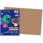 Riverside 103636 Ground Wood Pulp Heavy Weight Recycled Construction Paper, 100% VAT Dyed, 76 lb., 0.52″ Height, 12″ Width, 18″ Length, Light Brown (Pack of 50)