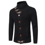 Autumn Sweater, Zulmaliu Knitting Sweater Winter Cardigan Sweater Coat (XXL, Black)