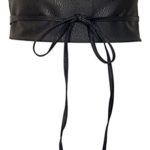 eVogues Plus size Faux Leather Obi Waistband Sash Belt