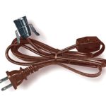 Lamp Cord w/Socket and On/Off Switch, Heavy Duty 6ft. Brown