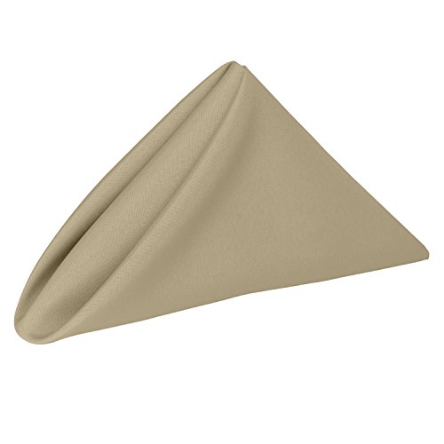 Ultimate Textile 17 x 17 Inch Polyester Cloth Napkins (1 Dozen) Camel