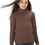 high5 Big Girls solid Color Turtleneck 100% Cotton (6-14 Years) Multiple Colors