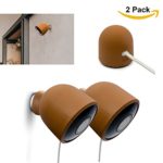 Silicone Skins for Nest Cam Outdoor Security Camera – (2pcs Brown) NestCam Silikon Video Camera Covers Case Accessories For MAIN-41495 and NC2400ES UV Light Weather resistant Perfect Fitting By Sully