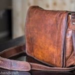 Leather Full Flap Messenger Handmade Bag Laptop Bag Satchel Bag Padded Messenger Bag School Bag 13X10X4 Inches Brown