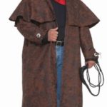 Forum Novelties Men’s Plus-Size Extra Big Fun Tex Costume Duster Coat, Brown, 3X-Large