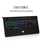 SainSonic Titan – 104 keys Anti-Ghosting Mechanical Gaming Keyboard, True RGB, Brown Switches, Side RGB Backlit, Sound Control and Wired – Ergonomic Design