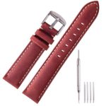 Ritche Genuine Leather Watch Bands Strap Replacement 16mm 18mm 20mm 22mm 24mm for Men and Women