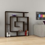 Maze Modern Unique Best Selling 6-Shelf Bookcase Dark Brown h:50.8″ w:49.2″ d:8.6″