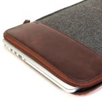 GMYLE Soft Sleeve for Macbook Air / Pro / Retina 13 inch- Dark Grey and Brown