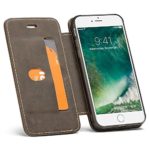 Leather Wallet Phone Case Protective Folio Flip Cover Removable Case with Ring Bracket for Iphone Samsung