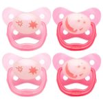 Dr. Brown’s PreVent Contour Glow in the Dark Pacifier, Stage 3 (12m+), Pink, 4-Count