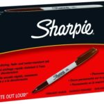Sharpie Fine Point Permanent Markers, 12 Brown Markers (30007)