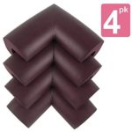 My Baby Table Corner Guards | 4 pcs of Flexible Edge Protectors Babyproof Coffee Glass Table Corner Guards | Ultra Soft and Durable NBR Material | Quick Installation with 3M Adhesive Tape | Dark Brown