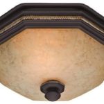 Hunter 82023 Ventilation Belle Meade Bathroom Exhaust Fan and Light with Hand-Painted Snowflake Glass (Bathroom Vent Fan, Exhaust Fan)