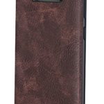 Samsung Galaxy S8 Plus Case, SALAWAT Slim Shockproof Phone Cover Lightweight Premium PU Leather TPU Bumper PC Hybrid Protective Case for Samsung Galaxy S8 Plus 6.2inch (Brown)