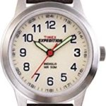 Timex Women’s T41181 Expedition Metal Field Mini Black/Brown Nylon/Leather Strap Watch