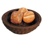 Kesper 19820 Fruit/Bread round Basket, 11.22″, Dark Brown