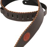 Levy’s Leathers MSS13-DBR 2.5-inch Sig Srs Leather Guitar Strap,Dark Brown