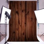 Laeacco 3x5ft Vinyl Photography Background 1×1.5m Dark Brown Wood Stripes Floor Wall Scene Backdrop Photo Studio Props