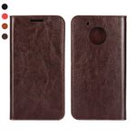 Moto G5 Plus Case, bdeals Premium Genuine Leather Wallet Stand Cover Flip Case for Motorola Moto G5 Plus (2017) (Vintage brown)