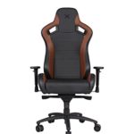 Carbon Line Brown on Black Sleek Design Gaming & Lifestyle Chair for Big and Tall by RapidX