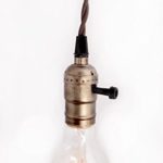 Fantado Single Copper Socket Vintage-Style Pendant Light Cord w/ Dimmer, 11 FT Twisted Brown Cloth Cord by PaperLanternStore