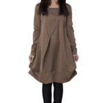 Womens Dress, Gillberry Womens Oversized Long Sleeve Loose Long Sleeve Loose Dress Jumper Dress (XL, Coffee)