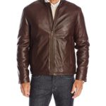 Cole Haan Men’s Leather Jacket, Java, Medium
