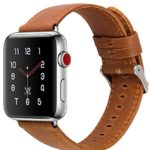 For Apple Watch Band 38MM, Shinace Retro Genuine Leather Strap Replacement Band for Apple Watch Series 3 / 2 / 1(Light Brown 38mm)