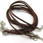 ALL in ONE 10pcs Faux Leather Suede Cord Necklace with Lobster Clasp Extended Chain