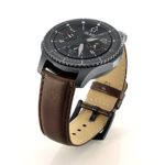 Samsung Galaxy Gear S3 Classic / Frontier Genuine Leather Smartwatch Band, 22mm Strap Replacement Buckle Strap Wrist Band for Samsung Gear S3 Frontier / Classic(Brown)