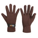 GLOUE Winter Gloves Winter Keep Warm Soft Fleece Lined Gloves Multiple Color for Men & Women (Brown)