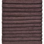 Sinland Absorbent Microfiber Dish Cloth Kitchen Streak Free Cleaning Cloth Dish Rags Lens Cloths 12 Inch X 12 Inch 12 pack Dark Brown