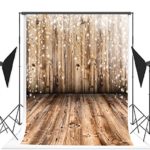 6.5×10 ft (2x3m) Light Brown Wood Floor and Wall Photo Backgrounds no Wrinkle Photography Backdrops for Wedding wd00024b