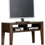 Ashley Furniture Signature Design – Deagan TV Stand – 2 Storage Cubbies – Contemporary – Dark Brown